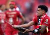 Luis Diaz saat rayakan momen juara Liverpool
