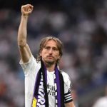 Luka Modric saat pamitan kepada fans Real Madrid