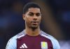 Marcus Rashford di laga Manchester City FC vs Aston Villa