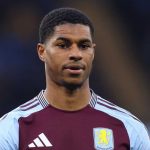 Marcus Rashford di laga Manchester City FC vs Aston Villa