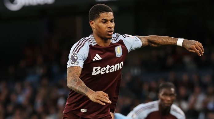 Marcus Rashford pemain Aston Villa