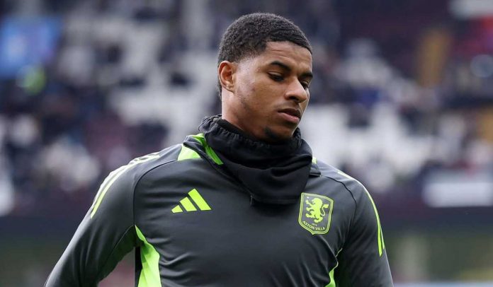 Marcus Rashford saat berlatih di tim Aston Villa