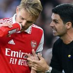 Martin Odegaard dan Mikel Arteta pelatih Arsenal