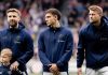 Matthijs de Ligt bersama Luke Shaw dan Manuel Ugarte jelang laga kontra Brentford