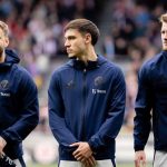 Matthijs de Ligt bersama Luke Shaw dan Manuel Ugarte jelang laga kontra Brentford
