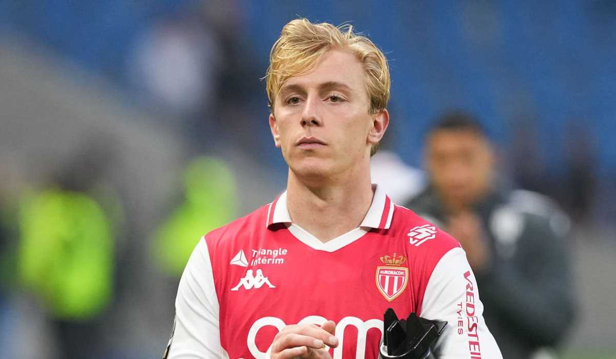 Mika Biereth usai laga Le Havre vs AS Monaco