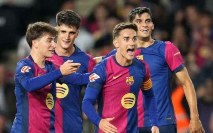 Para pemain muda Barcelona, dua di antaranya - plus Ansu Fati - akan hengkang