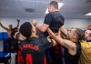 Pemain Barcelona rayakan juara Liga Spanyol 2024-2025