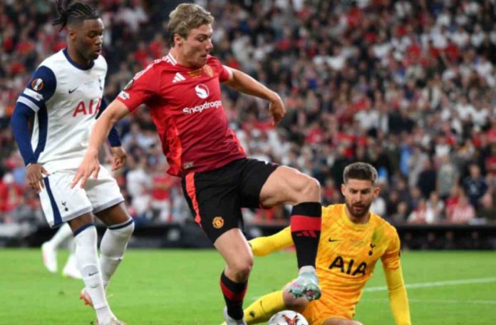Rasmus Hojlund dalam sebuah laga Manchester United