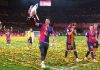 Robert Lewandowski usai membawa Barcelona memenangkan gelar di Copa del Rey
