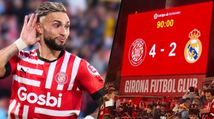 Valentin Castellanos saat bobol gawang Real Madrid dengan empat gol