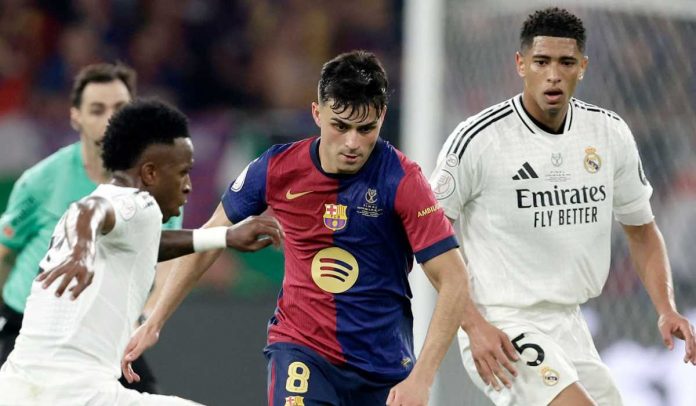 Vinicius Junior dan Jude Bellingham mengejar Pedri