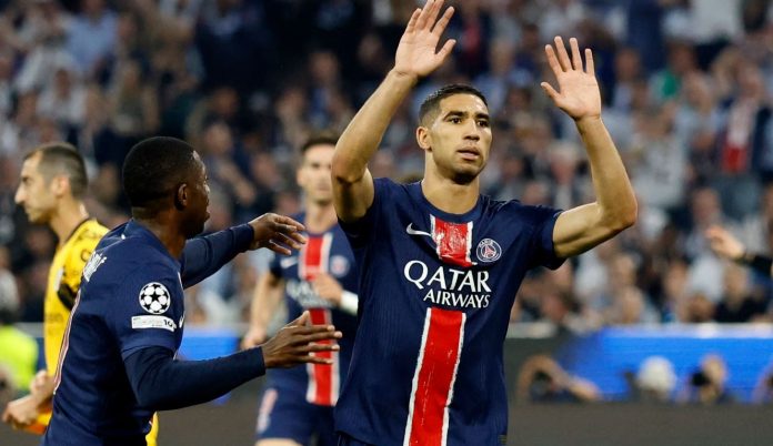 Achraf Hakimi cetak gol pertama di Final Liga Champions