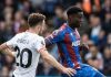 Aksi Marc Guehi di laga Crystal Palace vs Liverpool