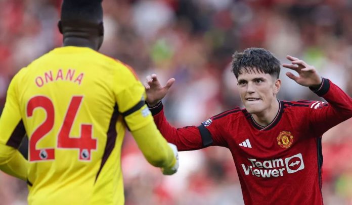 Andre Onana dan Alejandro Garnacho pemain Manchester United