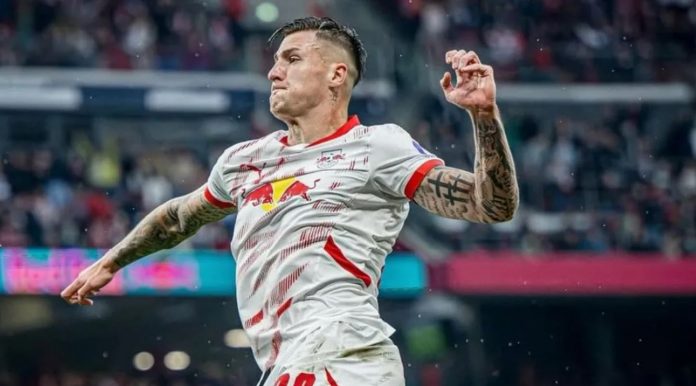 Benjamin Sesko pemain RB Leipzig