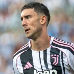 Dusan Vlahovic di laga Juventus vs Manchester City