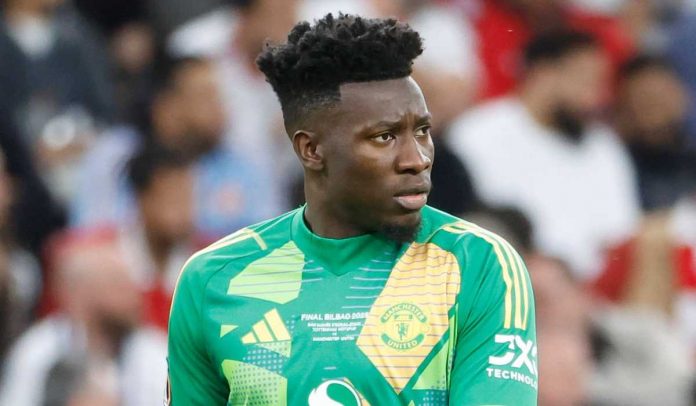 Ekspresi Andre Onana di laga Tottenham Hotspur vs Manchester United