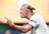 Ekspresi Erling Haaland di laga Manchester City vs Al Ain