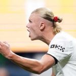 Ekspresi Erling Haaland di laga Manchester City vs Al Ain