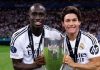 Ferland Mendy rayakan trofi Piala Super Spanyol bersama Fran Garcia