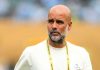 Gestur Pep Guardiola di laga Manchester City FC vs Wydad AC