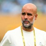 Gestur Pep Guardiola di laga Manchester City FC vs Wydad AC