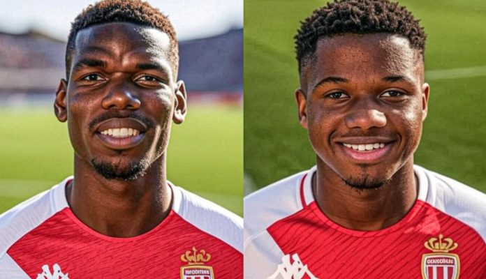 Paul Pogba dan Ansu Fati pemain AS Monaco