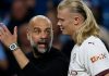 Pep Guardiola dan Erling Haaland