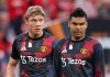 Rasmus Hojlund dan Casemiro jelang laga Manchester United vs Athletic Bilbao