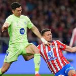 Robert Lewandowski di laga Barcelona kontra Atletico Madrid