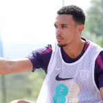 Trent Alexander-Arnold di sesi latihan Inggris