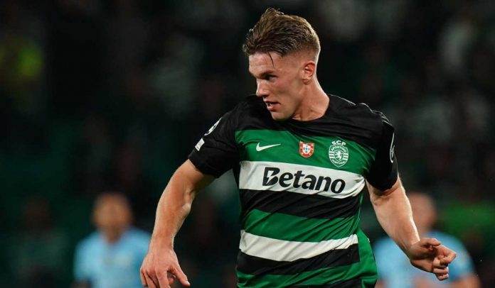 Victor Gyokeres di laga Sporting vs Manchester City