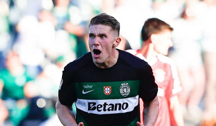 Victor Gyokeres merayakan golnya untuk Sporting CP