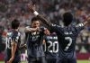 Vinicius Junior merayakan golnya bersama Jude Bellingham