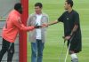 Alphonso Davies dan Jamal Musiala di Kamp Latihan Bayern Munchen