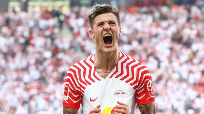 Benjamin Sesko pemain RB Leipzig