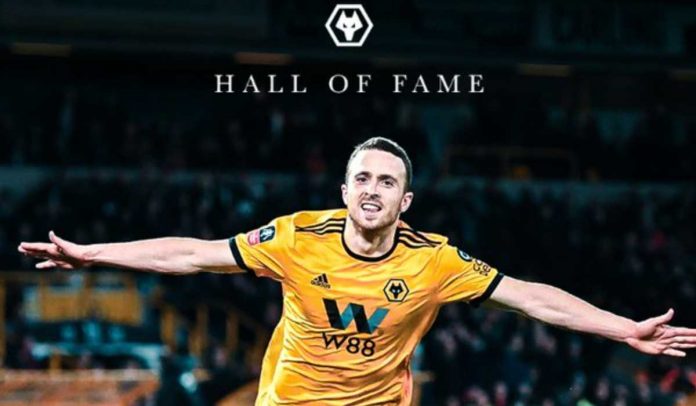Diogo Jota masuk dalam Wall of Fame Wolves