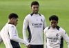 Endrick dan Rodrygo di sesi latihan Real Madrid