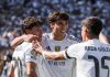 Gonzalo Garcia ikut merayakan gol Fran Garcia