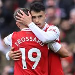 Leandro Trossard dan Gabriel Martinelli pemain Arsenal