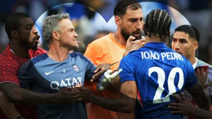 Luis ENrique tampar Joao Pedro di final Piala Dunia Antar Klub 2025