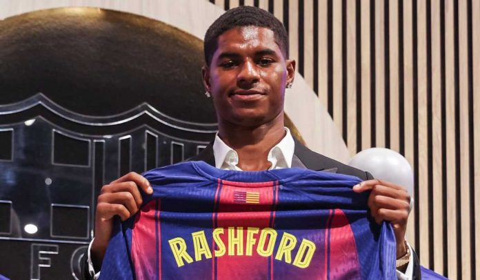 Marcus Rashford diperkenalkan sebagai pemain baru Barcelona