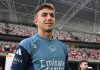 Martin Zubimendi selama tur pramusim Arsenal