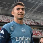 Martin Zubimendi selama tur pramusim Arsenal