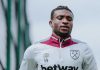Mohamed Kudus dalam sesi latihan West Ham