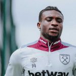 Mohamed Kudus dalam sesi latihan West Ham