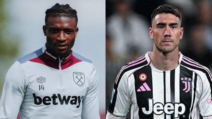 Mohammed Kudus dan Dusan Vlahovic