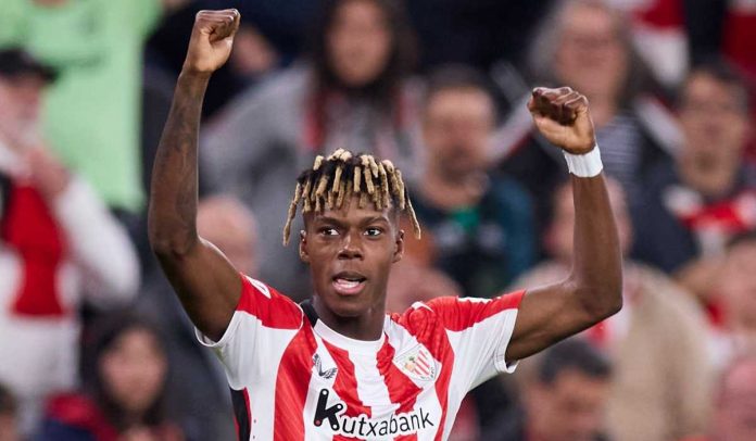 Nico Williams merayakan golnya untuk Athletic Bilbao