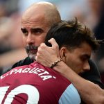 Pep Guardiola pelatih Manchester City dan Lucas Paqueta